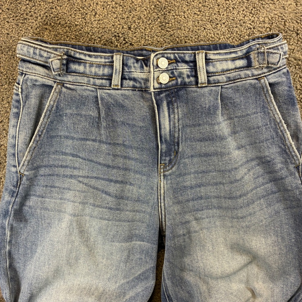 Kancan High Rise Wide Leg Flare Light Wash Trouser Jeans Size 10 - Picture 4 of 11